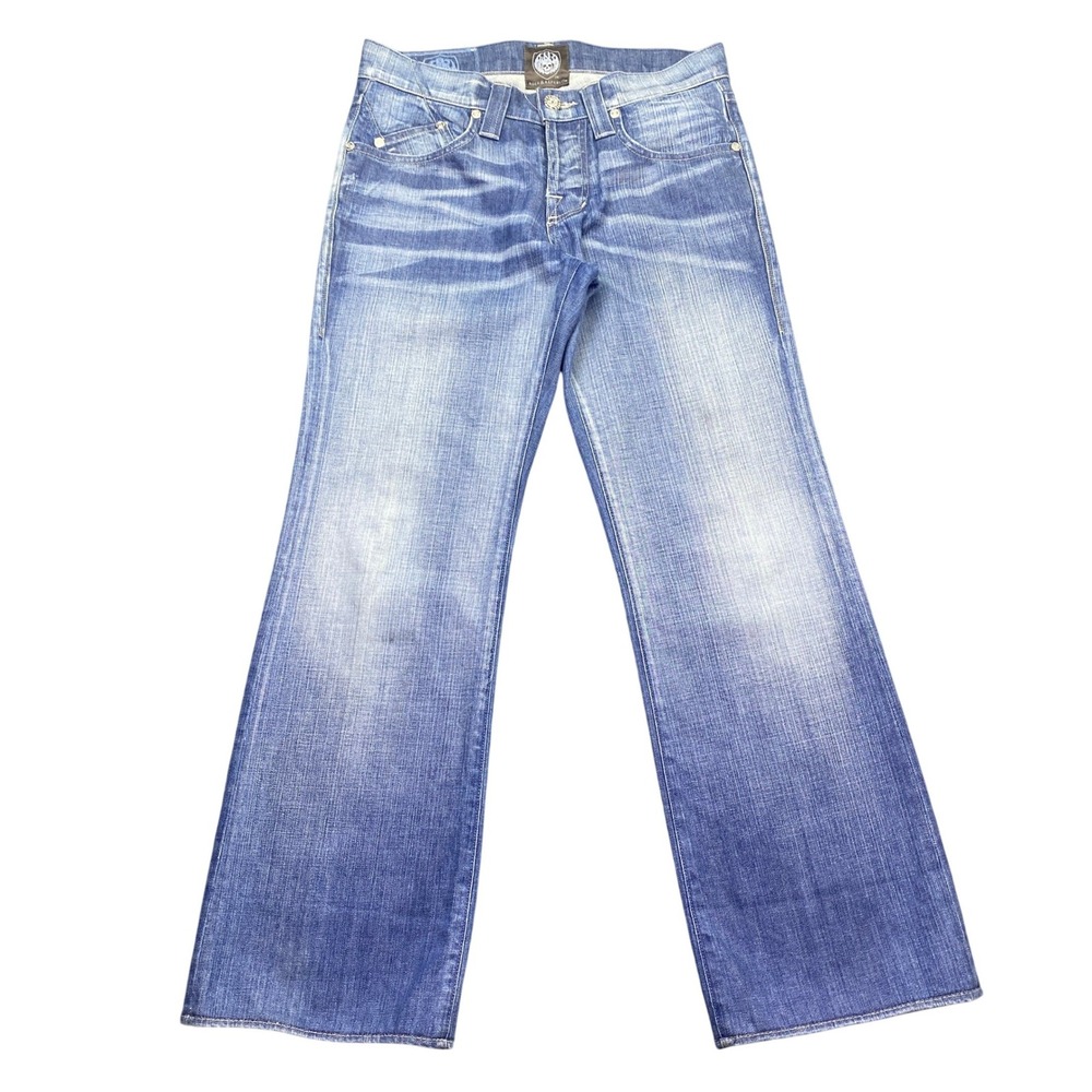Rock & Republic Henlee HNL8BOMJ01 Blue Distressed Bootcut Jeans Mens 30